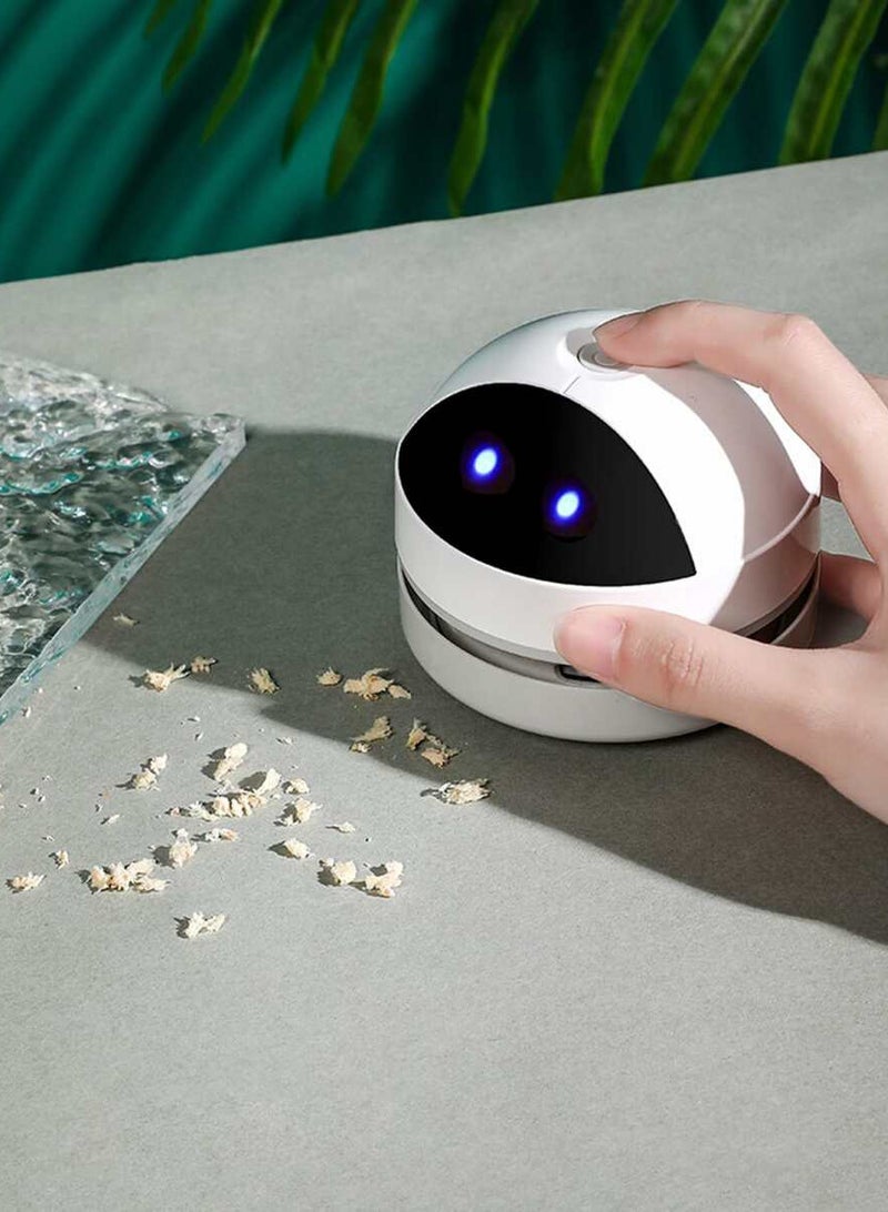 Mini Portable USB Handheld Vacuum Cleaner with Quiet Sound for Cleaning and Picking Up Small Stuff, Crumbs, Chips, Hair, Eraser Remnants and Small Items for Home, Office and Kitchen - Image 1