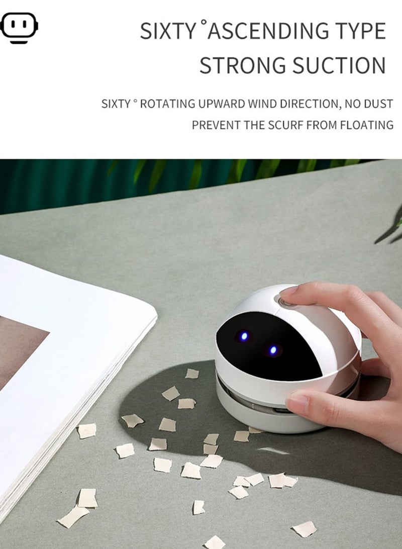 Mini Portable USB Handheld Vacuum Cleaner with Quiet Sound for Cleaning and Picking Up Small Stuff, Crumbs, Chips, Hair, Eraser Remnants and Small Items for Home, Office and Kitchen - Image 5