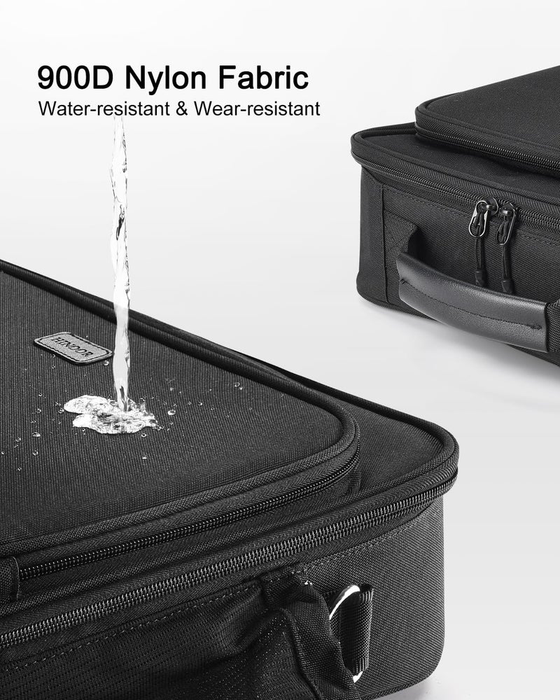 HINOOR 3 Inch 3-Ring Zipper Binder with Water Bottle Holder, D-Ring Zip Up Binder with Shoulder Strap, 700 Sheet Capacity, Compatible with 13" MacBook/Tablet, for School, Office (Black) - Image 5
