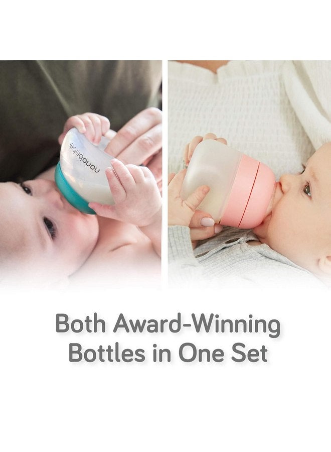 Nanobebe Teal Early Essentials Anti-Colic Baby Bottle Gift Set - Image 2