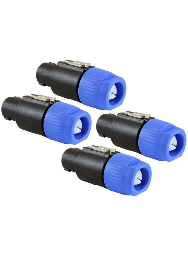 GLS Audio Speaker Plug Twist Lock 4 Pole Speaker Plug Compatible with Neutrik Speakon NL4FC, NL4FX, NLT4X, NL2FC - Pack of 4 - Image 2