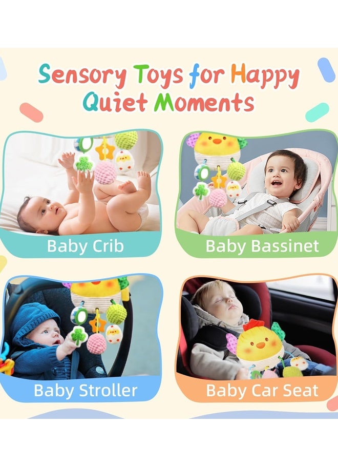 Baby Toys for 3 6 9 12 Months, Bassinet Toys for Infant & Toddlers, Crib Stroller Hanging Doll - Image 4