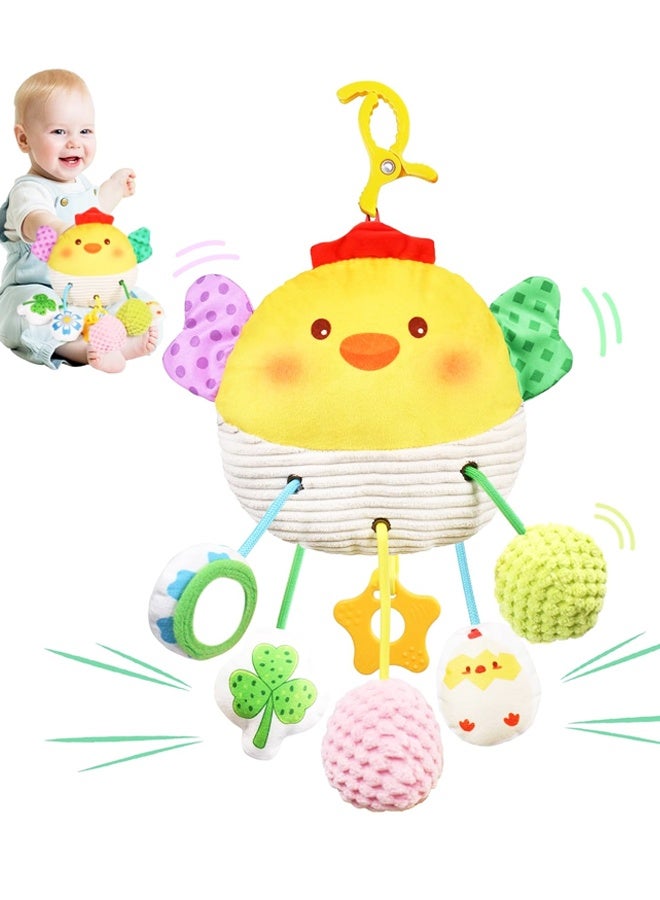 Baby Toys for 3 6 9 12 Months, Bassinet Toys for Infant & Toddlers, Crib Stroller Hanging Doll - Image 1