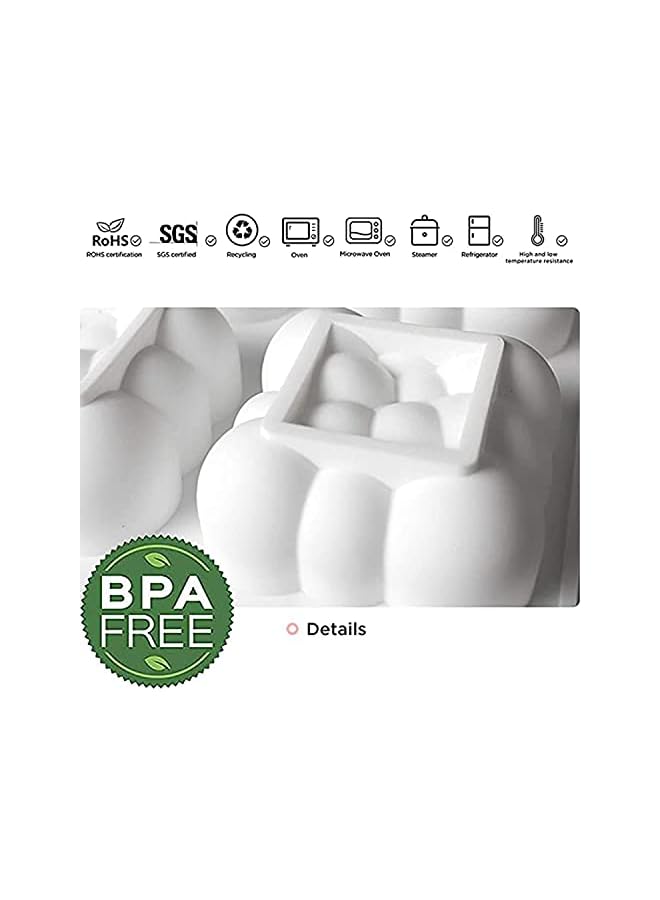 S-TOP Cake Mold 3D Cloud Silicone Baking for Mousse, Silicone Mold for Pastry Mousse Dessert Pudding Jelly Cheesecake Ice Cream, DIY Candle Mould - Image 2
