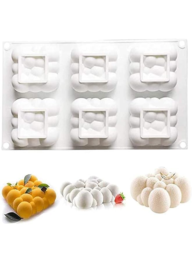 S-TOP Cake Mold 3D Cloud Silicone Baking for Mousse, Silicone Mold for Pastry Mousse Dessert Pudding Jelly Cheesecake Ice Cream, DIY Candle Mould - Image 1