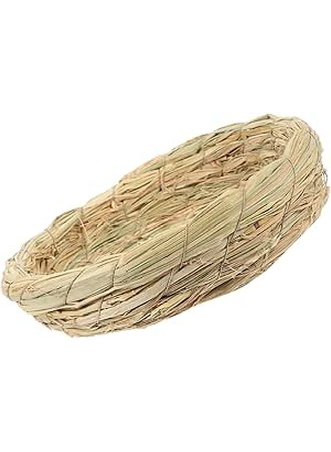 عش طائر منسوج من القش الطبيعي، مأوى للحمام الخارجي، ديكور منزلي للحديقة - Image 1