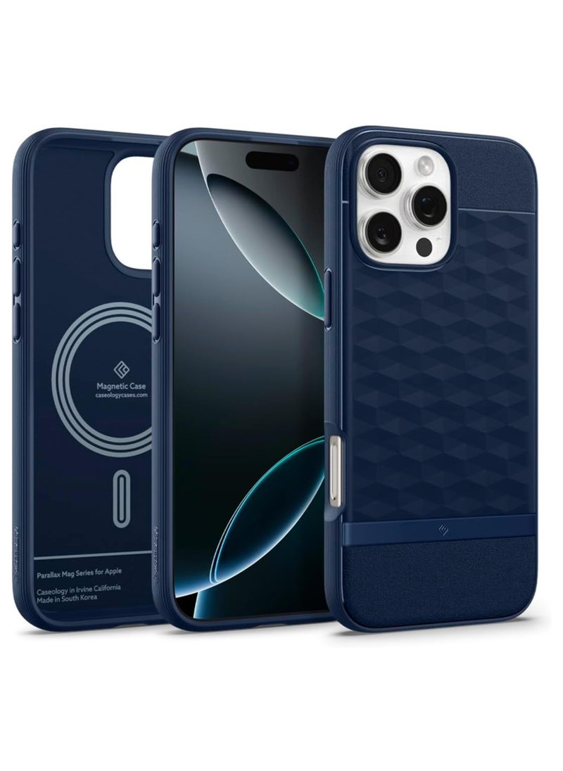 General Parallax Mag for iPhone 16 Pro Max Case [Ergonomic 3D Hexa Cube] Magnetic High Grade Drop Protection Case Cover for iPhone 16 Pro Max 