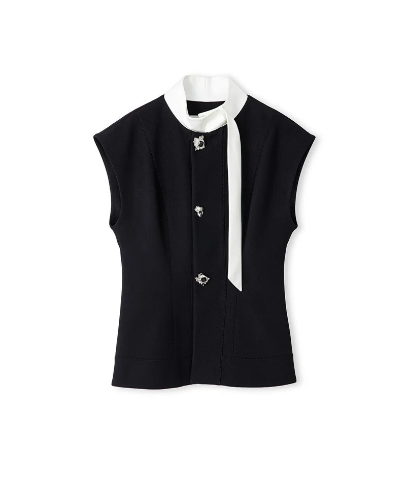 Ipekyol  Jewel-Button Color-Block Vest for Women | Best Price UAE