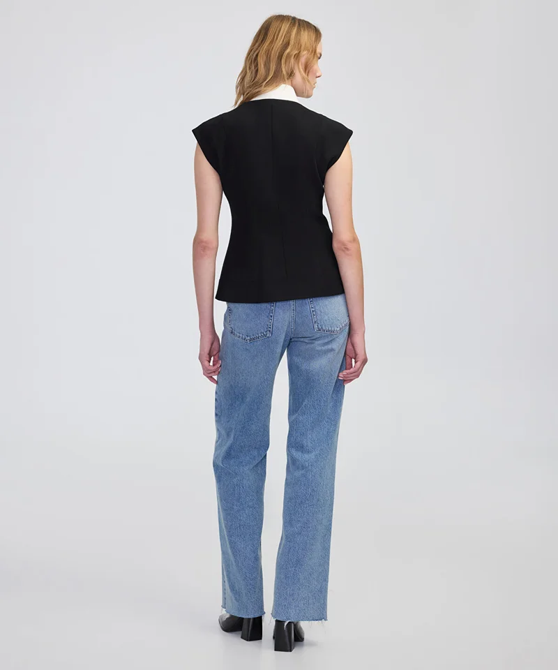 Ipekyol  Jewel-Button Color-Block Vest for Women | Best Price UAE