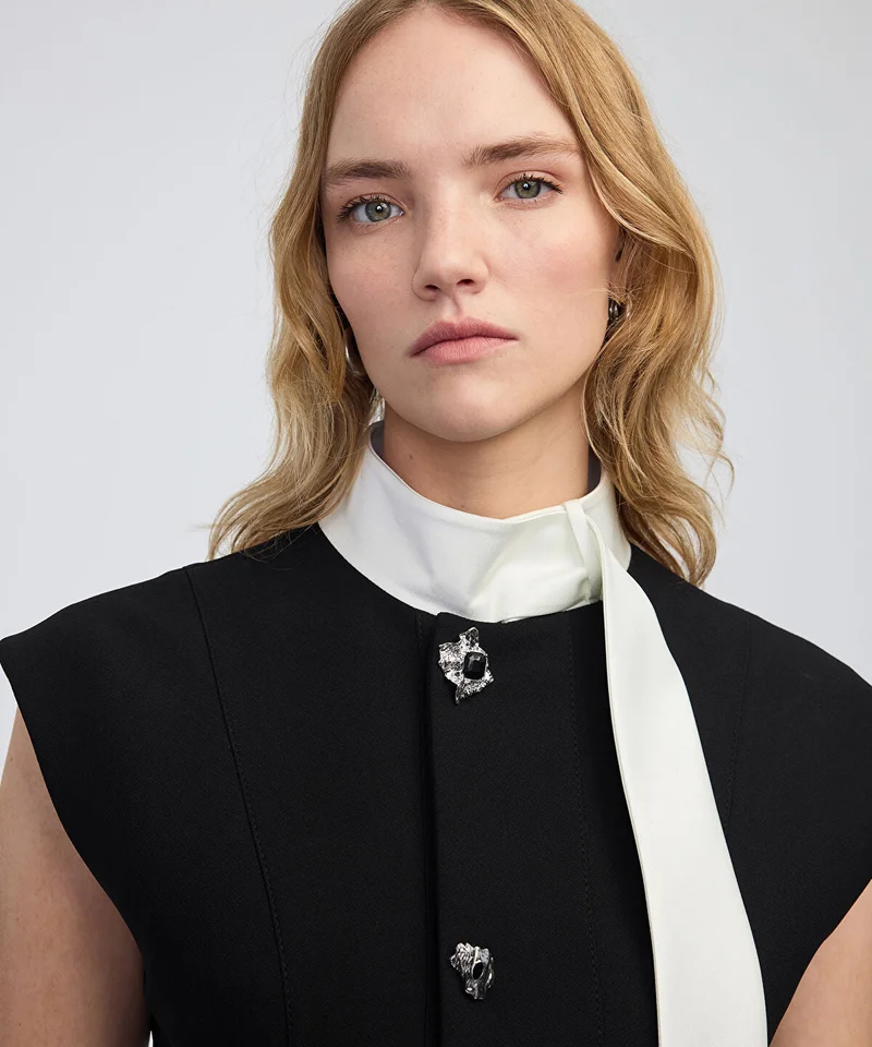 Ipekyol  Jewel-Button Color-Block Vest for Women | Best Price UAE