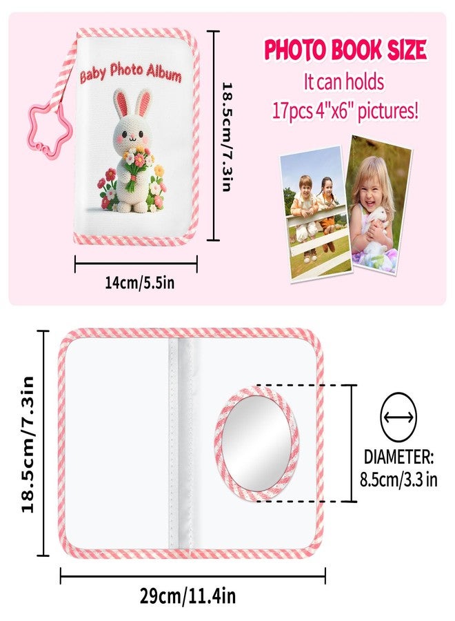 Jenlan Rabbit Baby Photo Album - My First Family Album Book Holds 17 4x6 Photos | Waterproof Soft Cloth Sensory Memory Book for Newborn Toddlers, Baby Shower & Birthday Gifts - Image 2