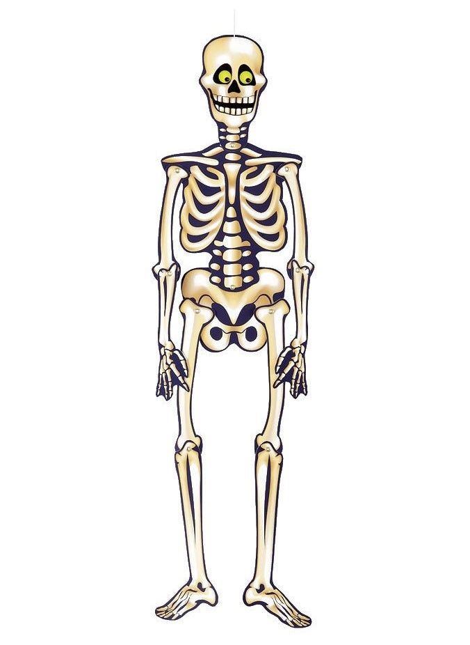 يونيك ديكور هيكل عظمي معلق من الورق المقوى 88 × 21 سم - Image 1