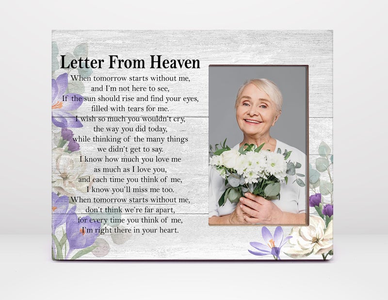 Orchroma Letter from Heaven Memorial Picture Frame - Sympathy Gifts Bereavement Gifts for Loss of Loved One In Loving Memory Photo Frame Gift Memorial Condolences Remembrance Gift 8x10 in - Image 1