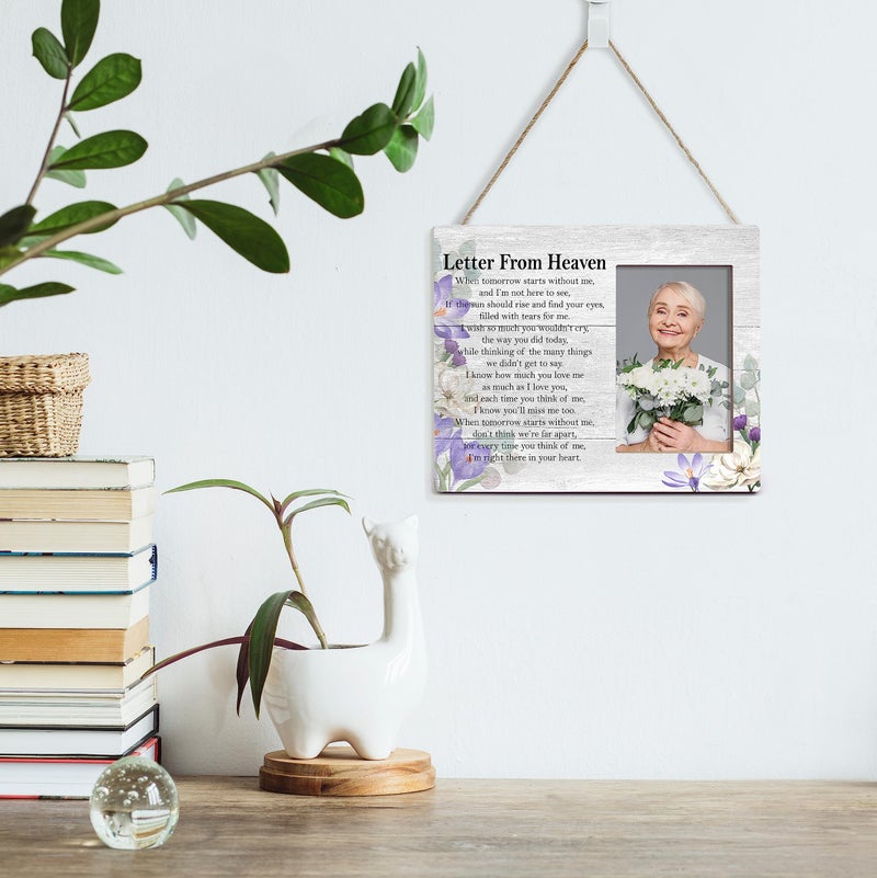 Orchroma Letter from Heaven Memorial Picture Frame - Sympathy Gifts Bereavement Gifts for Loss of Loved One In Loving Memory Photo Frame Gift Memorial Condolences Remembrance Gift 8x10 in - Image 4