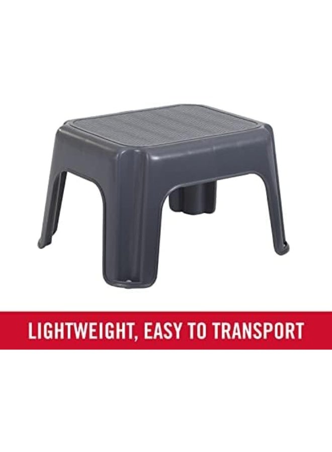 Rubbermaid One-Step Stool Bisque Holds up to 200 Pounds 7" Height Gray Durable Step Stool for Kids/Bathroom/Home/Office/Garage - Image 2