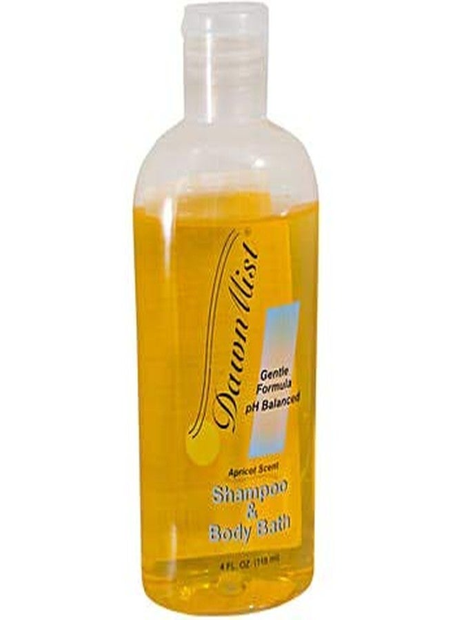 LOT: 6 Dawn Mist Travel Size 4oz Shampoo & Body Bath - Apricot