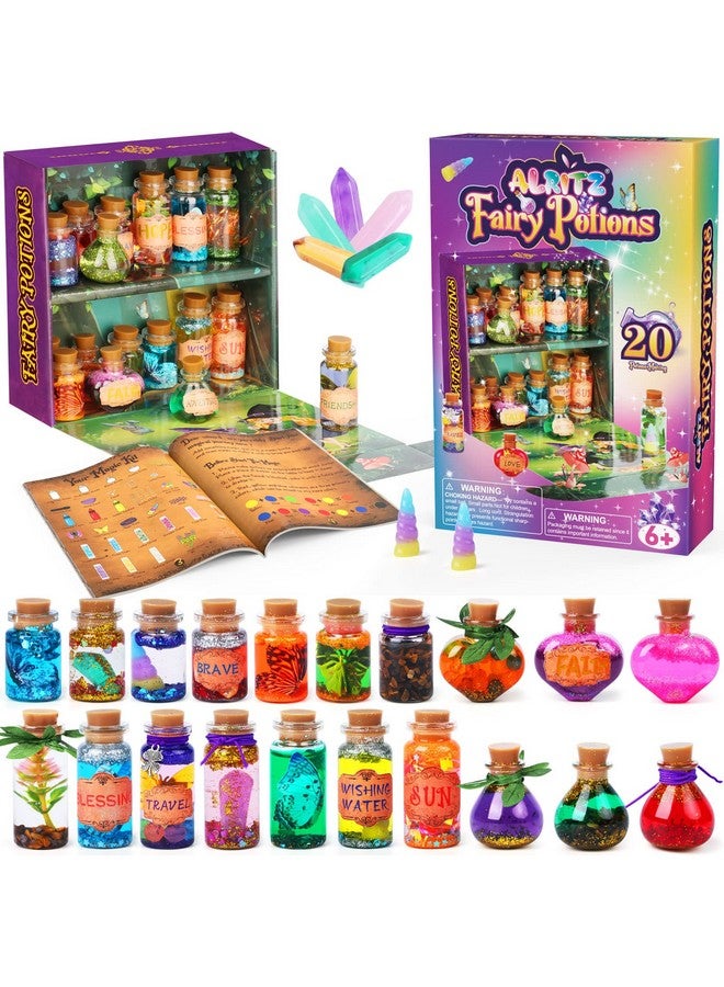 Alritz Fairy Potions Kit Magic Mix Kit 20 Bottles, Halloween Decorations Garden Crafts Birthday Gifts Toys For Girls 6 7 8 9 10 Years Old - Image 1