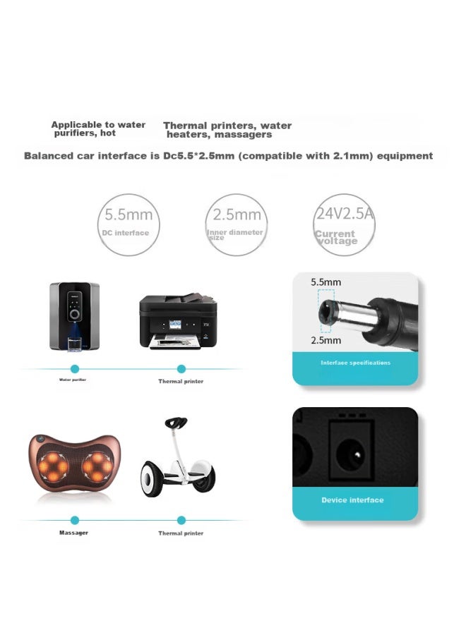 Mryc 24v2a/2.5a/3a Power Adapter Compatible With Midea, Qingyuan, Haier, Xiaomi, Smith Water Purifier, Water Dispenser, Printer, Massager, Charger, Universal - Image 3