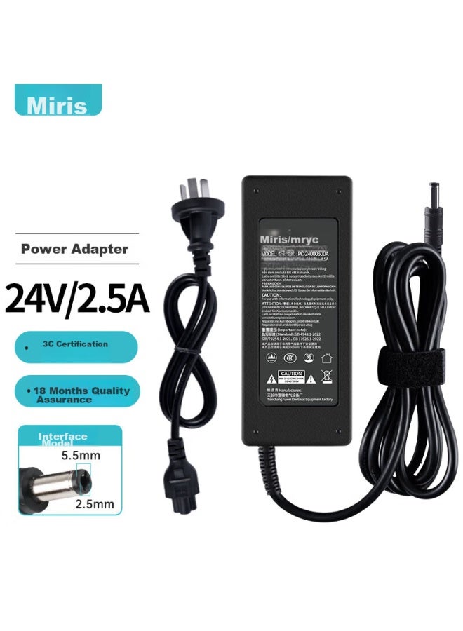 Mryc 24v2a/2.5a/3a Power Adapter Compatible With Midea, Qingyuan, Haier, Xiaomi, Smith Water Purifier, Water Dispenser, Printer, Massager, Charger, Universal - Image 1