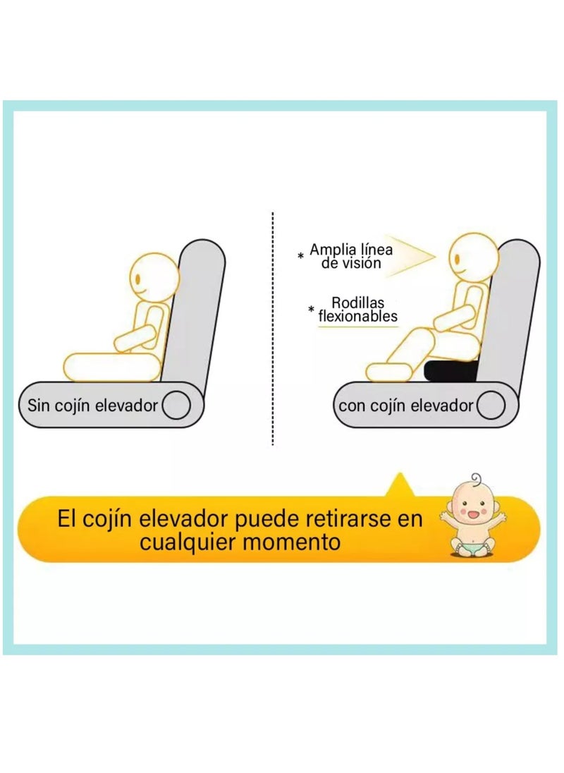 XiuWoo Lightweight Portable Baby Booster Car Seat, Travel Car Seat, Children's car seat Cushion, Car Seat Pad, Travel Car Seat Accessories with Seat Belt and Booster Seat Pad for Car, Stroller  - Image 2