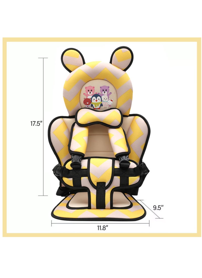 XiuWoo Lightweight Portable Baby Booster Car Seat, Travel Car Seat, Children's car seat Cushion, Car Seat Pad, Travel Car Seat Accessories with Seat Belt and Booster Seat Pad for Car, Stroller  - Image 4