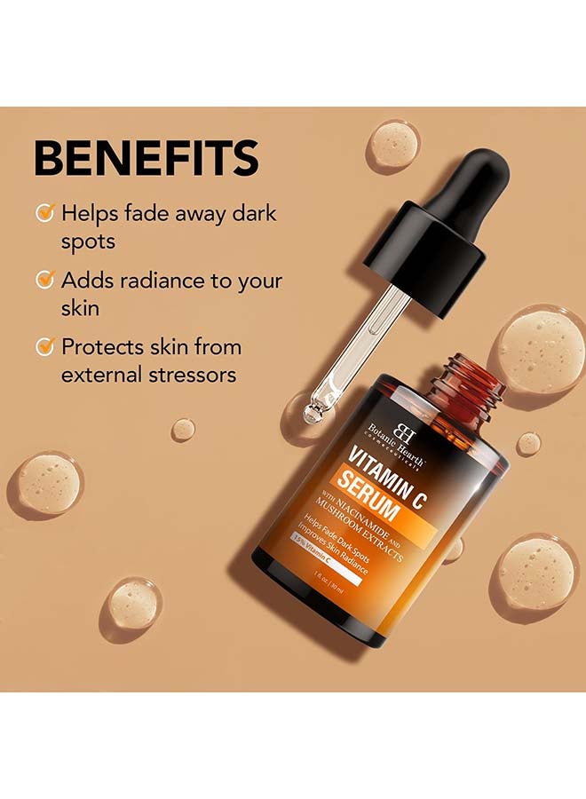 Botanic Hearth 15% Vitamin C Face Serum With Niacinamide, Hyaluronic Acid, Allantoin, Cica, Ferulic Acid And Vitamin E | Targets Dark Spots, Sun Damage, Wrinkles To Brighten And Even Tone Skin| - Image 5