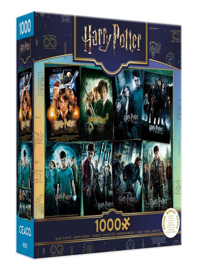 Ceaco - Harry Potter Posters - 1000 Piece Jigsaw Puzzle Challenging and Colorful Puzzles for Adults – Precision-Cut Pieces, Beautiful Artwork, and Hours of Relaxing Fun - Image 1