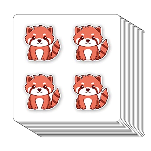 GUVSPTI Red Panda Stickers 1in for Scrapbooking Arts Craft Kids DIY Calendars Journals 80Pack - Image 1