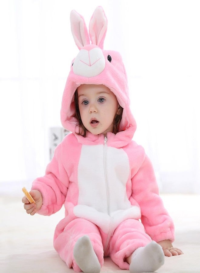 CuteOn Toddler Halloween Costume Onesie Cosplay Romper Christmas Infants Baby Costume Pink Bunny 2-3 Years - Image 3