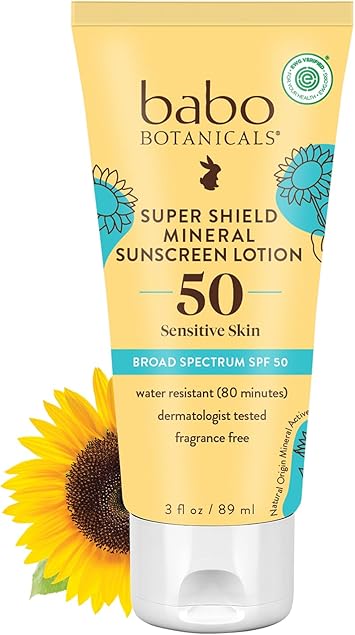 Babo Botanicals لوشن واقي من الشمس بابل بوتانيكالز شفاف معدني SPF 50 للجنسين 3 أونصات - Image 1