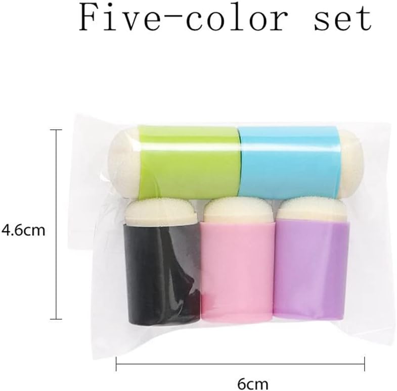 comfrt Sponge Finger Painting Kit, Funny Finger Colourful Painting Kit, Craft Ink Pad DIY Drawing Sponge Finger Painting Tool Kit for Kids Scrapbooking, Painting, Card (Finger Glove) - Image 2