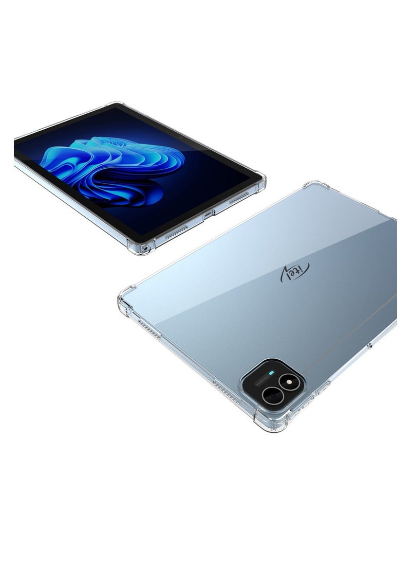 عام غطاء شفاف متوافق مع لوحي iTel Pad One 10.1 بوصة - حماية مضادة للسقوط والصدمات بوسادات هوائية رباعية الزوايا - غطاء واقي مرن من مادة TPU - Image 4