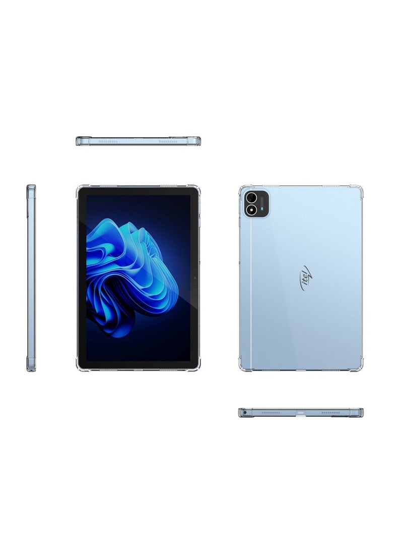 عام غطاء شفاف متوافق مع لوحي iTel Pad One 10.1 بوصة - حماية مضادة للسقوط والصدمات بوسادات هوائية رباعية الزوايا - غطاء واقي مرن من مادة TPU - Image 3