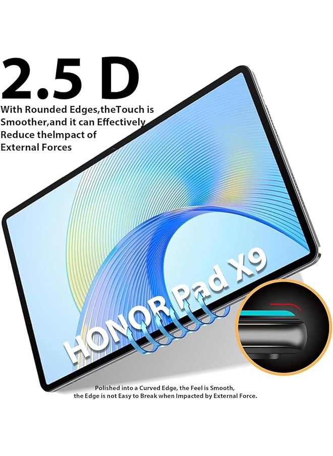 erorex - 2Pack Screen Protector Compatible With Honor Pad X9 X8 Pro 11.5Inch 2023 Ultra Clear 9H Hardness Tempered Glass Film No Bubbles Anti Fingerprints Screen Protector For Honor X9 X8 Pro - Image 1