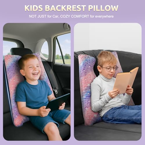FAIORD Car Pillow for Kids, Travel Pillow with Adjustable Strap, Kids Floor Pillows Cushions for Adults and Children to Support Head and Body Road Trip Essentials (Multicolor) - Image 5
