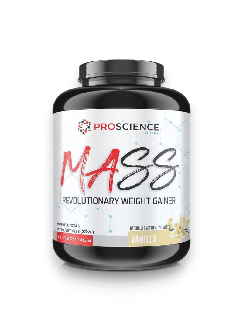 Proscience Nutra ماس غاينر، مكسب وزن ثوري، نكهة فانيليا، 6 رطل - Image 1