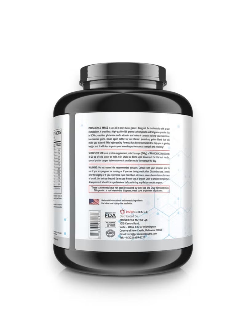Proscience Nutra ماس غاينر، مكسب وزن ثوري، نكهة فانيليا، 6 رطل - Image 3