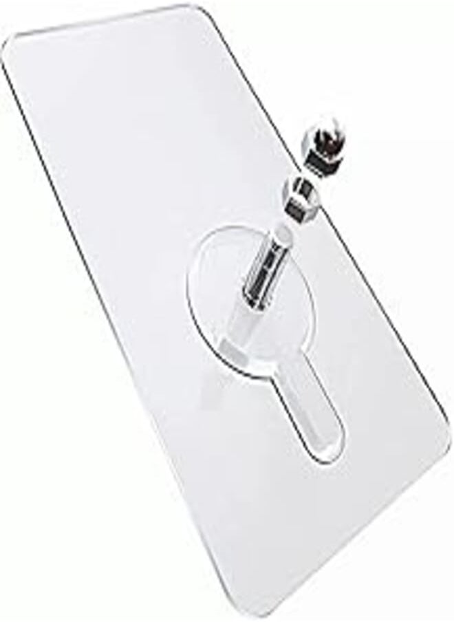 Generic - Generic MGKolbe® 10 Hooks Adhesive Transparent Pin 8mm + Cap Closure Adhesive Measures 6 x 6 cm Hanging Keys Paintless Nail Sticker Tile Mirror Glass Wood Shelf Bathroom Hook Kitchen Shower - Image 1