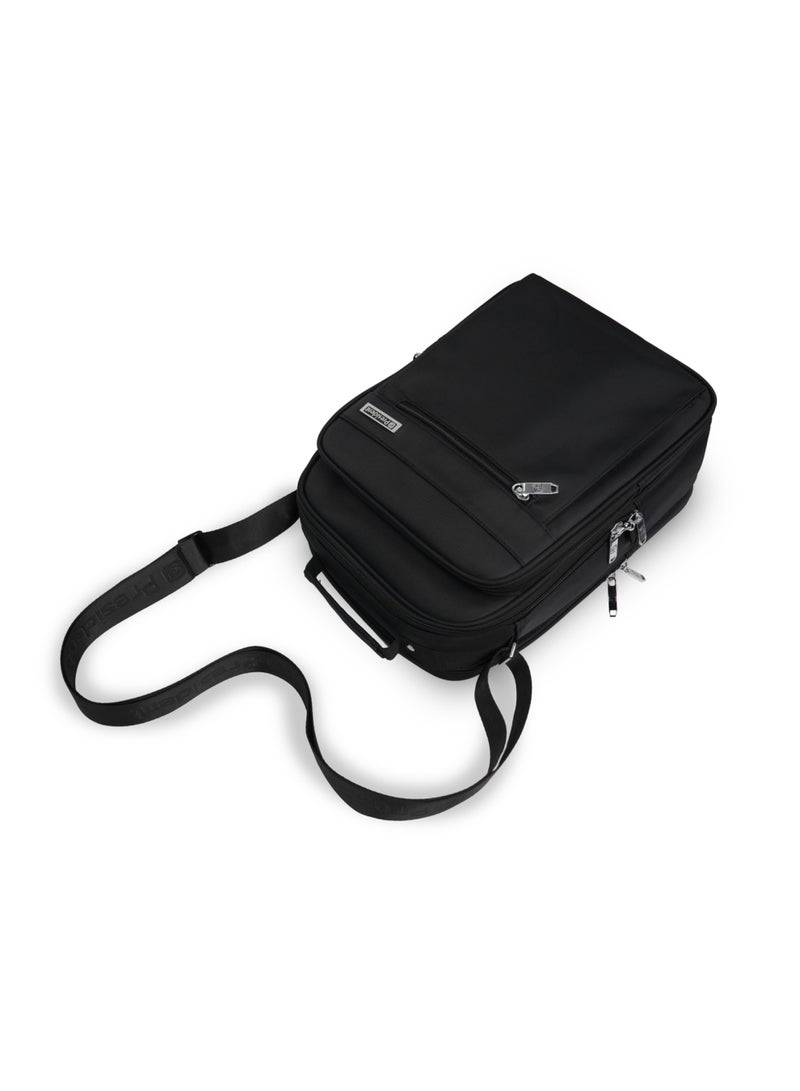 President Men's Crossbody Messenger Bag, Nylon water resistant- Black (Model 5143) | Large Capacity Shoulder Bag - Image 5