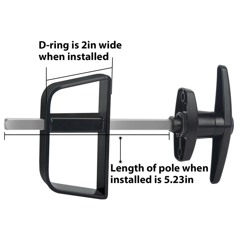 BTEOBFY Shed Door Latch T-Handle Lock Kit With 5 Keys Bteobfy 5-1/2"" Stem Storage Barn Shed Door Hardware Lock Set For Playhouses Chicken Coops Camper (Black) - Image 3