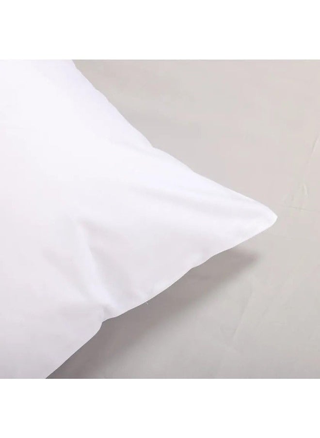 RISHAHOME - Hotel Standard Pillowcase Set of 2, 100% Pure Cotton 200 TC, Size: 50X75+10 cm ,White - Image 1