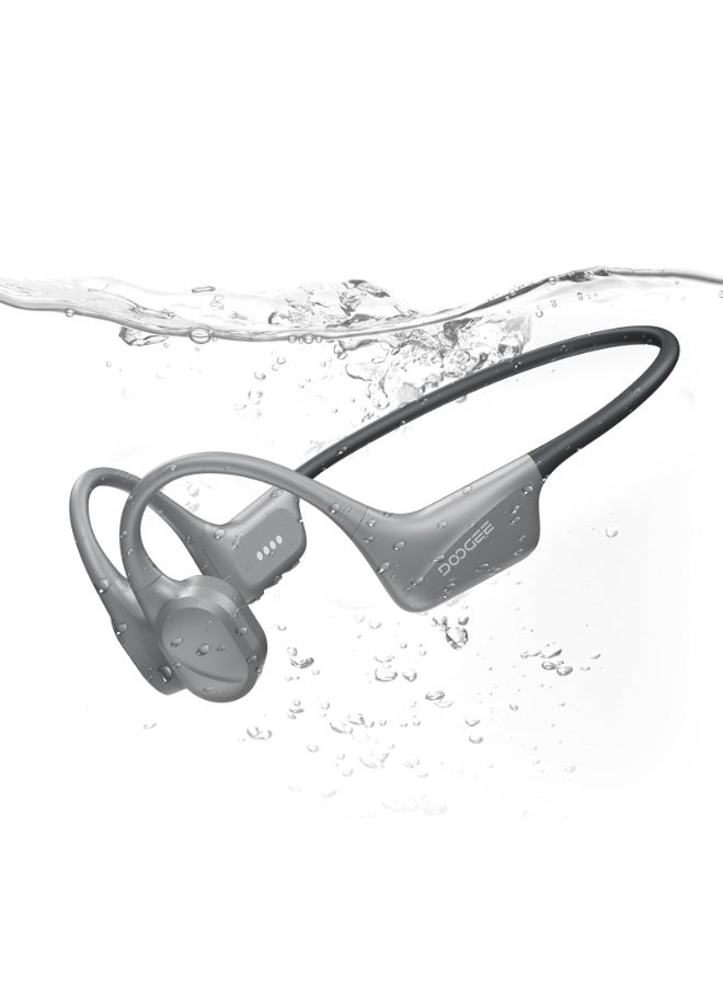 DOOGEE Bone Conduction Headphones, IP68 Waterproof Wireless Swimming Earphones Bluetooth 5.4, Skin-Friendly Silicone, 32GB MP3 Mode, Open-Back Sports Headphones for Bass - Image 1
