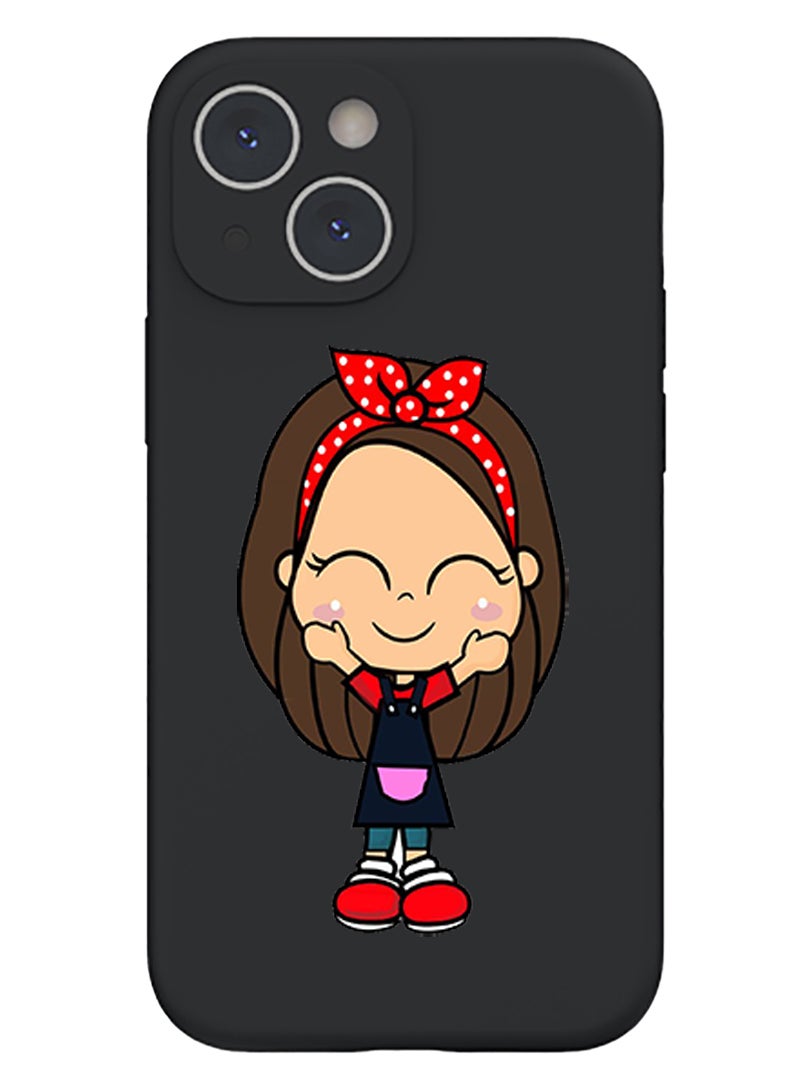 Theodor Protective Slim Fit Case Liquid Silicone Cover with Full Body Protection Anti-Scratch Shockproof Case For iPhone 15 Black  - Goodbye copy - Image 1