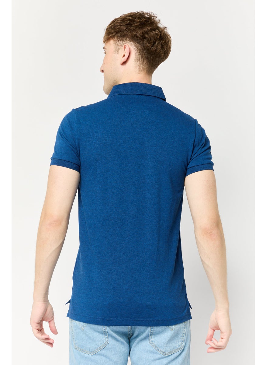La Martina Men Regular Fit Embroidered Logo Short Sleeves Polo Shirt, Blue  - Image 4