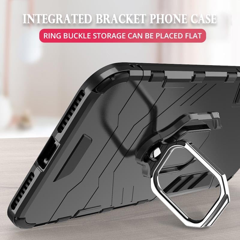 Spazy Case® realme NARZO N65 5G Back Cover | Dual Layer Armor Defender Full Body Protective + PC Hybrid Kickstand Back Case for realme NARZO N65 5G - Image 5