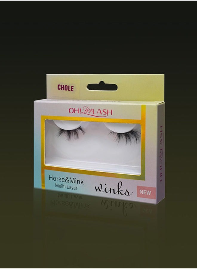 OH! LALASH Flexible 3D multi-layer lashes in thin cotton band natural hair  - Image 3