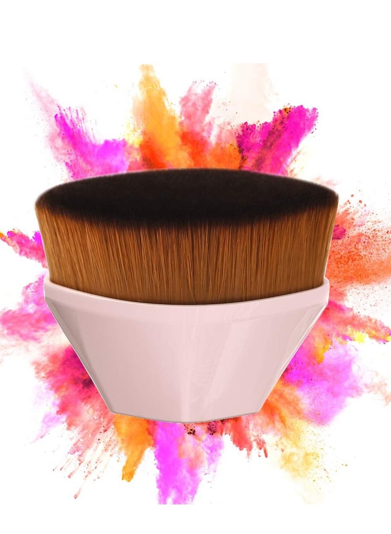 KASTWAVE High Density Foundation Brush, Foundation Makeup Brush, Flat Top Kabuki Travel Loose Powder Blush For Mineral Blending Liquid Cream Buffing Stippling Blending Concealer for Face Body - Image 3