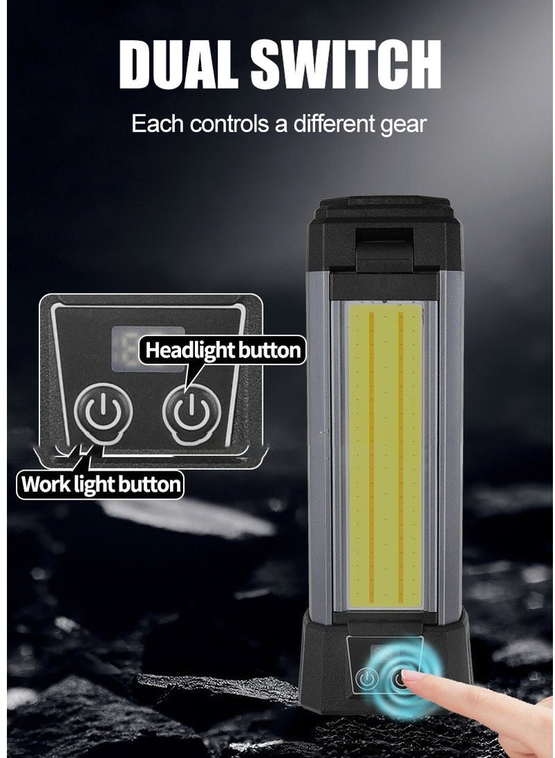 XiuWoo Portable Rechargeable Camping Light, Multi-Functional Outdoor LED Light,Telescoping Light, Hanging Hiking Light, Cordless Work Light with Stand, LCD Display, Carrying Bag, 10 Light Mode  - Image 5