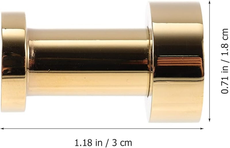 Gold Round Brass Towel Hooks 2pcs Over Door Bathroom Wall Hangers for Towels Coats - Image 4