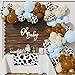 BALONAR 135Pcs Cow Boy Blue Balloons Arch Garland Kit with 18105inch Sand White Coffee Cow Print Farm Animal Gold Balloons for Boy Birthday Party Baby Shower Birthday Supplies Blue - Image 3